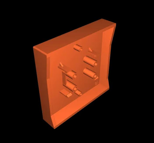 The back of the switch, showing the connection points